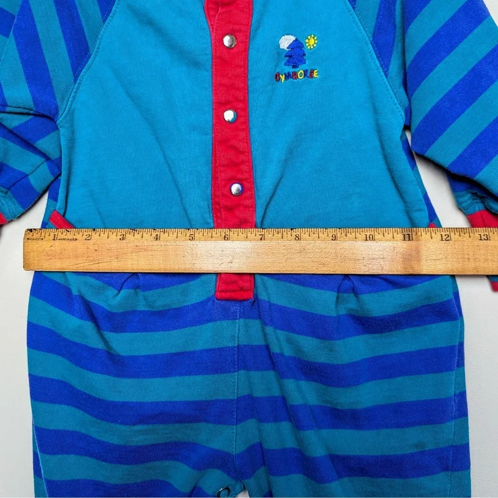 VTG Gymboree Colorblock Rainbow Tag Long Sleeve Jumpsuit Romper‎ 18-24 Months